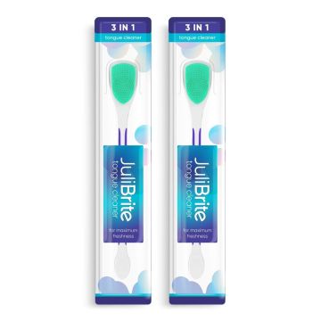 JuliBrite Nettoyeur de Langue 2-Pack (Vert)