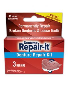 Dentemp Denture Repair Kit Braces Dentures No Glue No Zinc