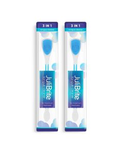 JuliBrite Nettoyeur de Langue 2-Pack (Bleu)