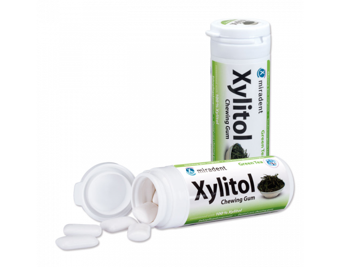 Miradent Xylitol Chewing Gum Thé Vert 30 Pièces